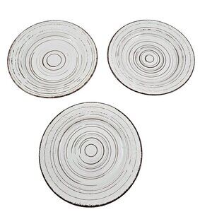 Pfaltzgraff Trellis White 8” Stoneware Salad Luncheon Plates – Set of 3